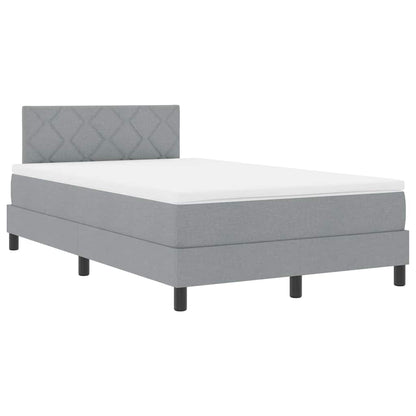 Letto a molle con testiera Grigio chiaro 120 x 200 cm Tessuto | homemem39