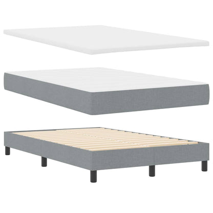 Letto a molle con testiera Grigio chiaro 120 x 200 cm Tessuto | homemem39