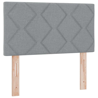Letto a molle con testiera Grigio chiaro 120 x 200 cm Tessuto | homemem39