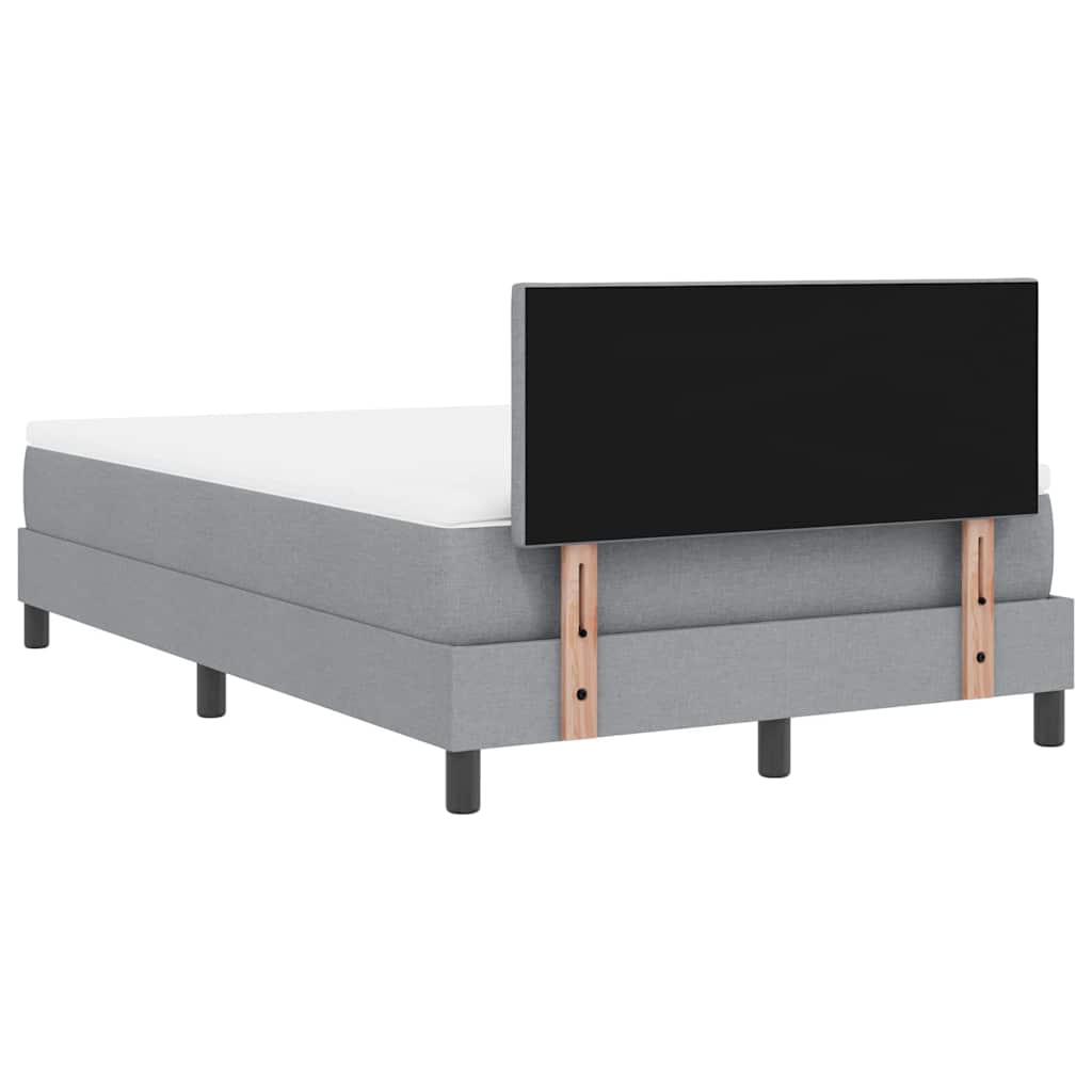 Letto a molle con testiera Grigio chiaro 120 x 200 cm Tessuto | homemem39