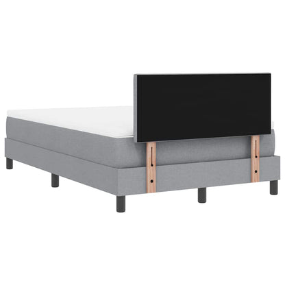 Letto a molle con testiera Grigio chiaro 120 x 200 cm Tessuto | homemem39