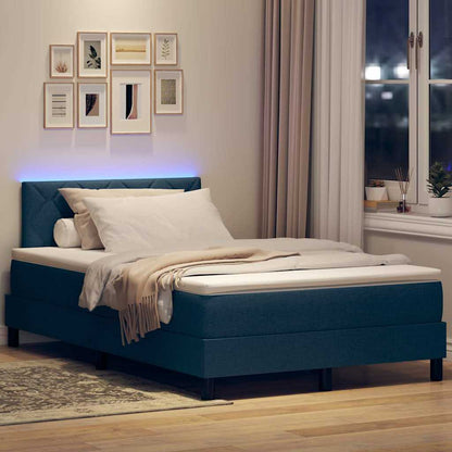 Letto a molle con cuscino con testiera Blu 120 x 200 cm Tessuto | homemem39