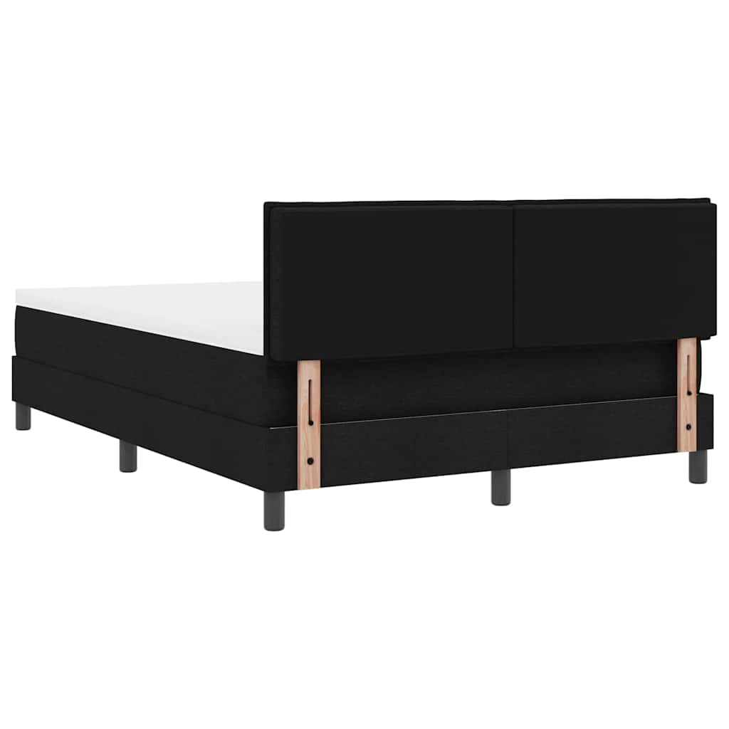 Letto a molle con strisce LED Nero 140 x 190 cm Tessuto | homemem39