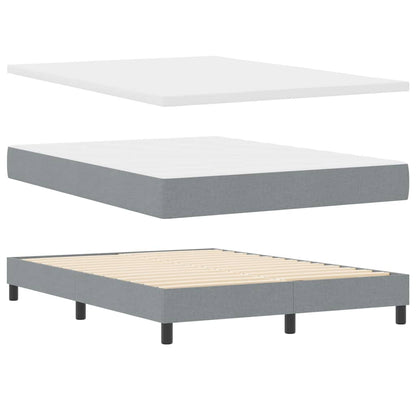 Letto a molle con materasso Grigio chiaro 140 x 200 cm Tessuto | homemem39