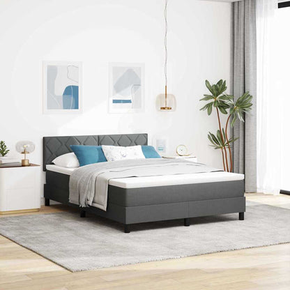 Letto a molle con strisce LED Grigio scuro 160 x 200 cm Tessuto | homemem39