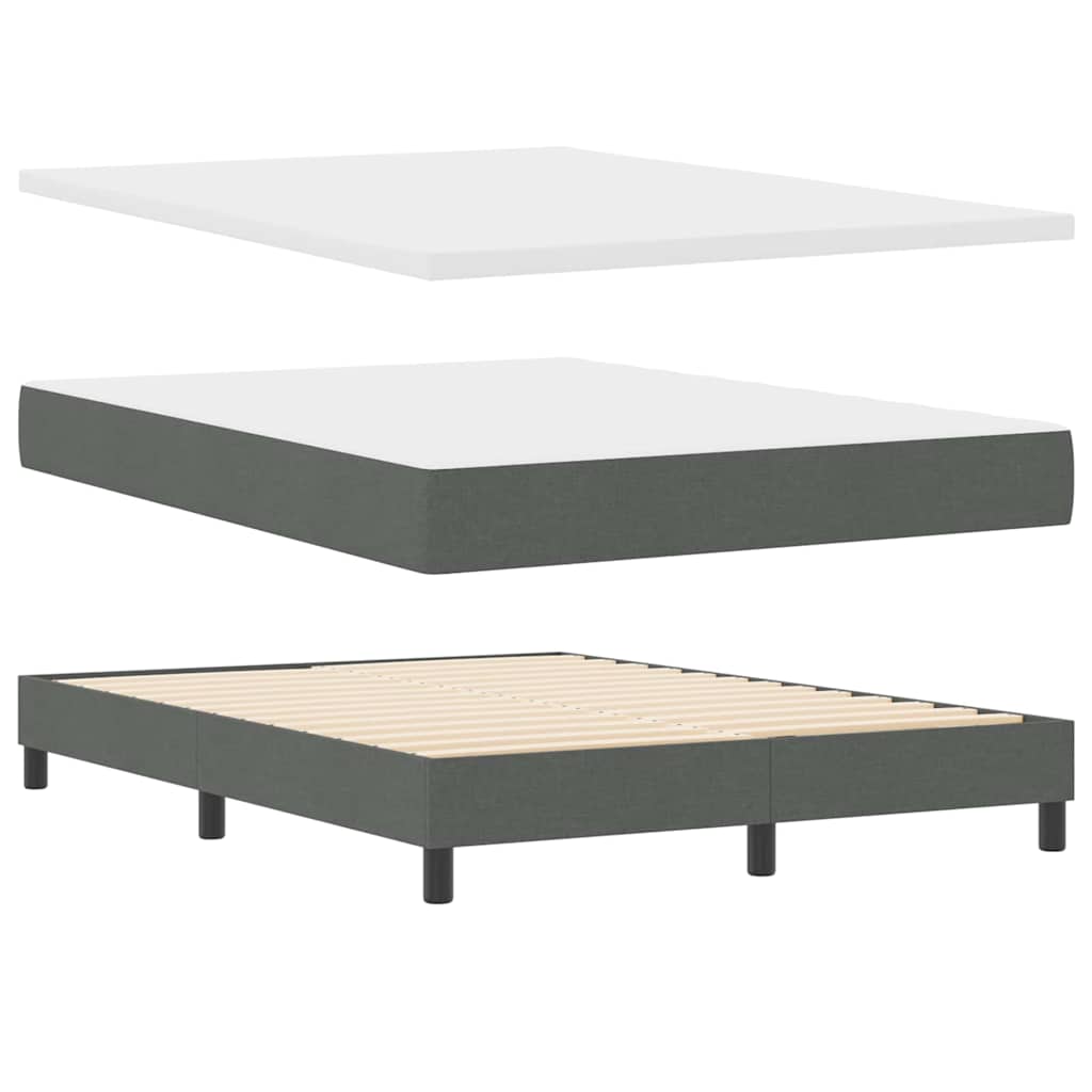 Letto a molle con strisce LED Grigio scuro 160 x 200 cm Tessuto | homemem39