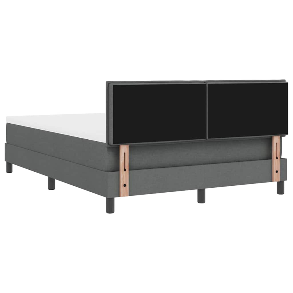 Letto a molle con strisce LED Grigio scuro 160 x 200 cm Tessuto | homemem39