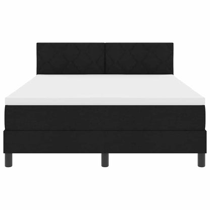 Letto a molle con strisce LED Nero 160 x 200 cm Tessuto | homemem39