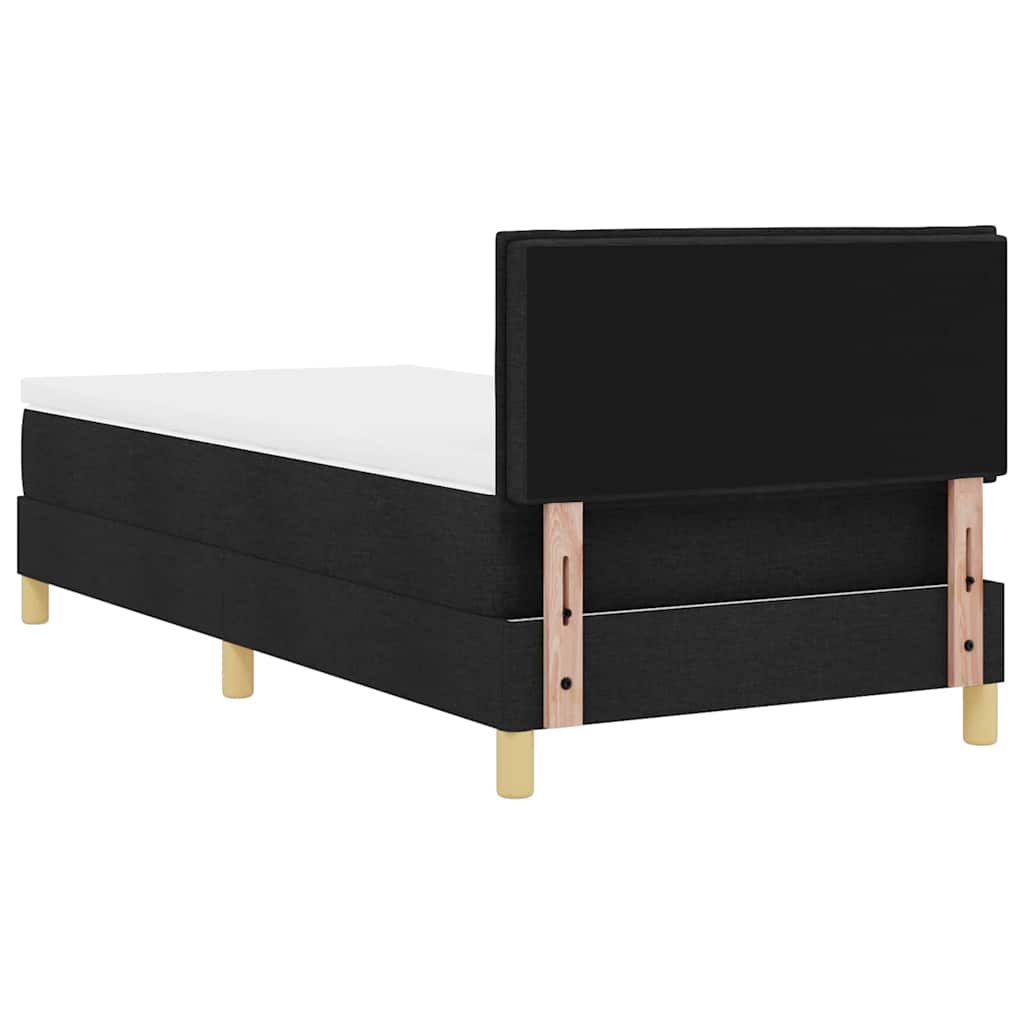 Letto a Sorgente LED con strisce LED Nero 80 x 200 cm Tessuto | homemem39