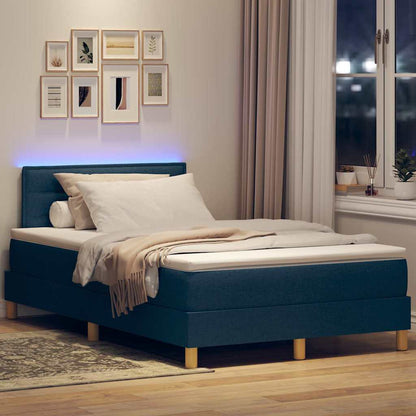 Letto a Sorgente LED con strisce LED Blu 120 x 200 cm Tessuto | homemem39
