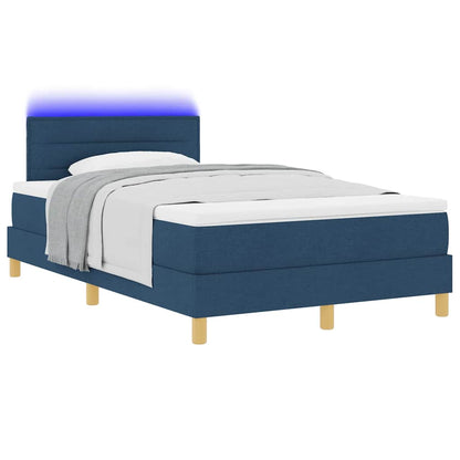 Letto a Sorgente LED con strisce LED Blu 120 x 200 cm Tessuto | homemem39