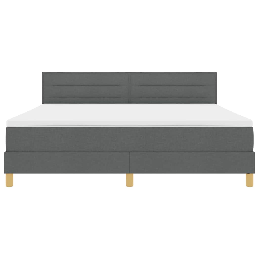 Letto a Sorgente LED Grigio scuro 180 x 200 cm Tessuto | homemem39