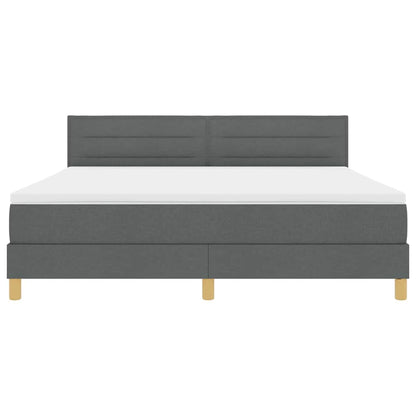 Letto a Sorgente LED Grigio scuro 180 x 200 cm Tessuto | homemem39