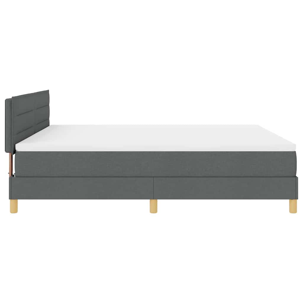 Letto a Sorgente LED Grigio scuro 180 x 200 cm Tessuto | homemem39