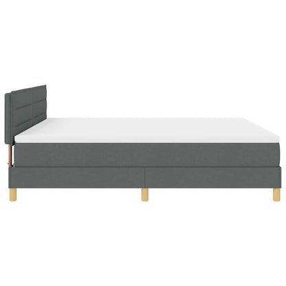 Letto a Sorgente LED Grigio scuro 180 x 200 cm Tessuto | homemem39