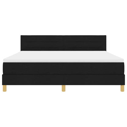 Letto a Sorgente LED con strisce LED Nero 180 x 200 cm Tessuto | homemem39