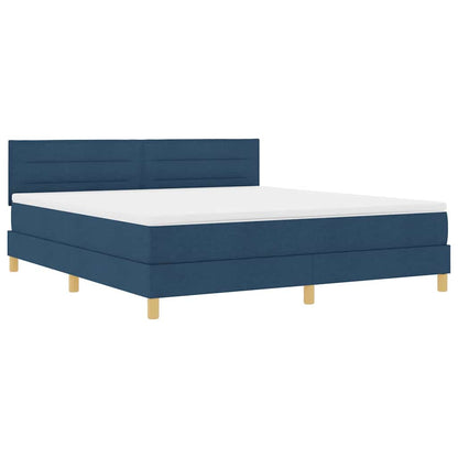 Letto a Sorgente LED con strisce LED Blu 180 x 200 cm Tessuto | homemem39