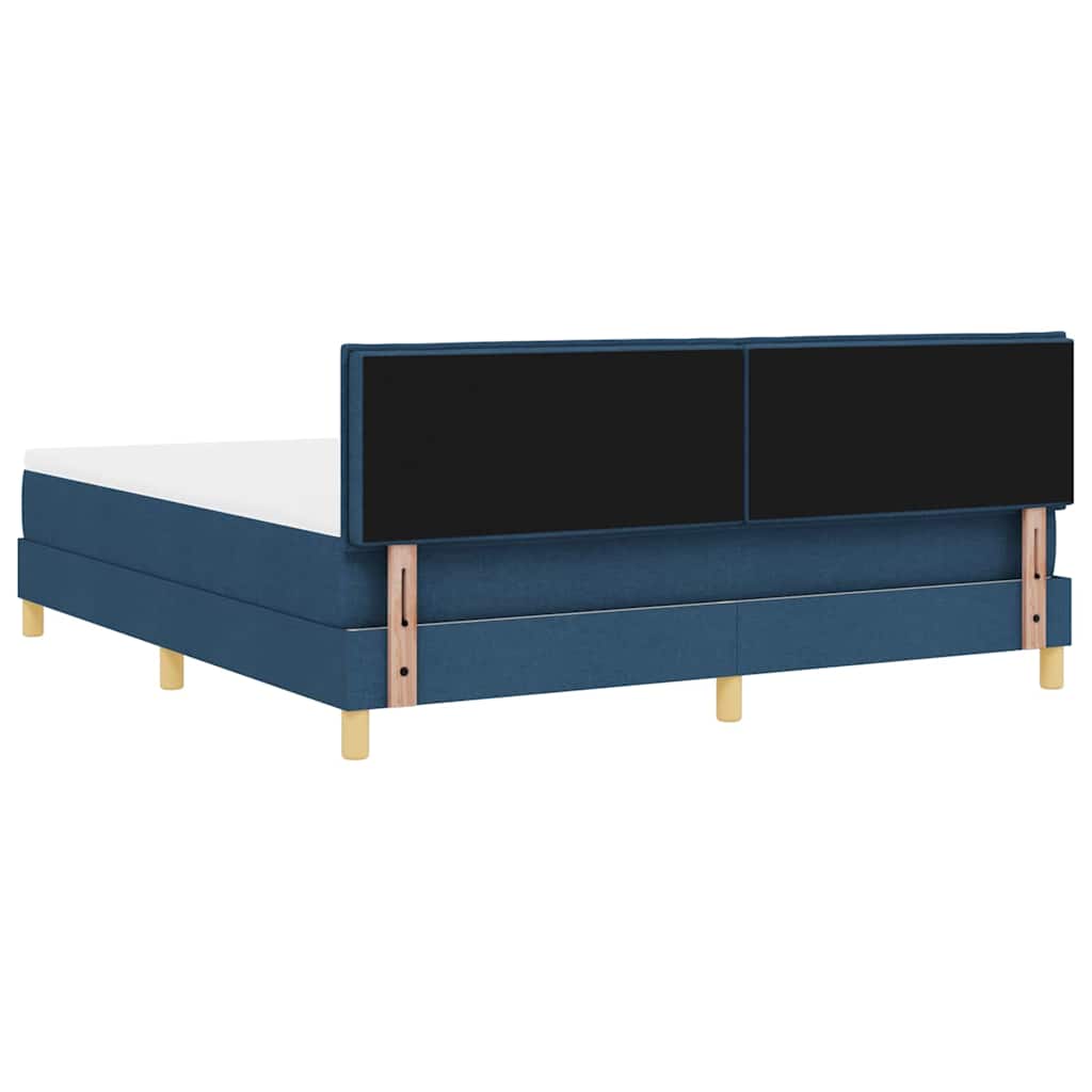 Letto a Sorgente LED con strisce LED Blu 180 x 200 cm Tessuto | homemem39