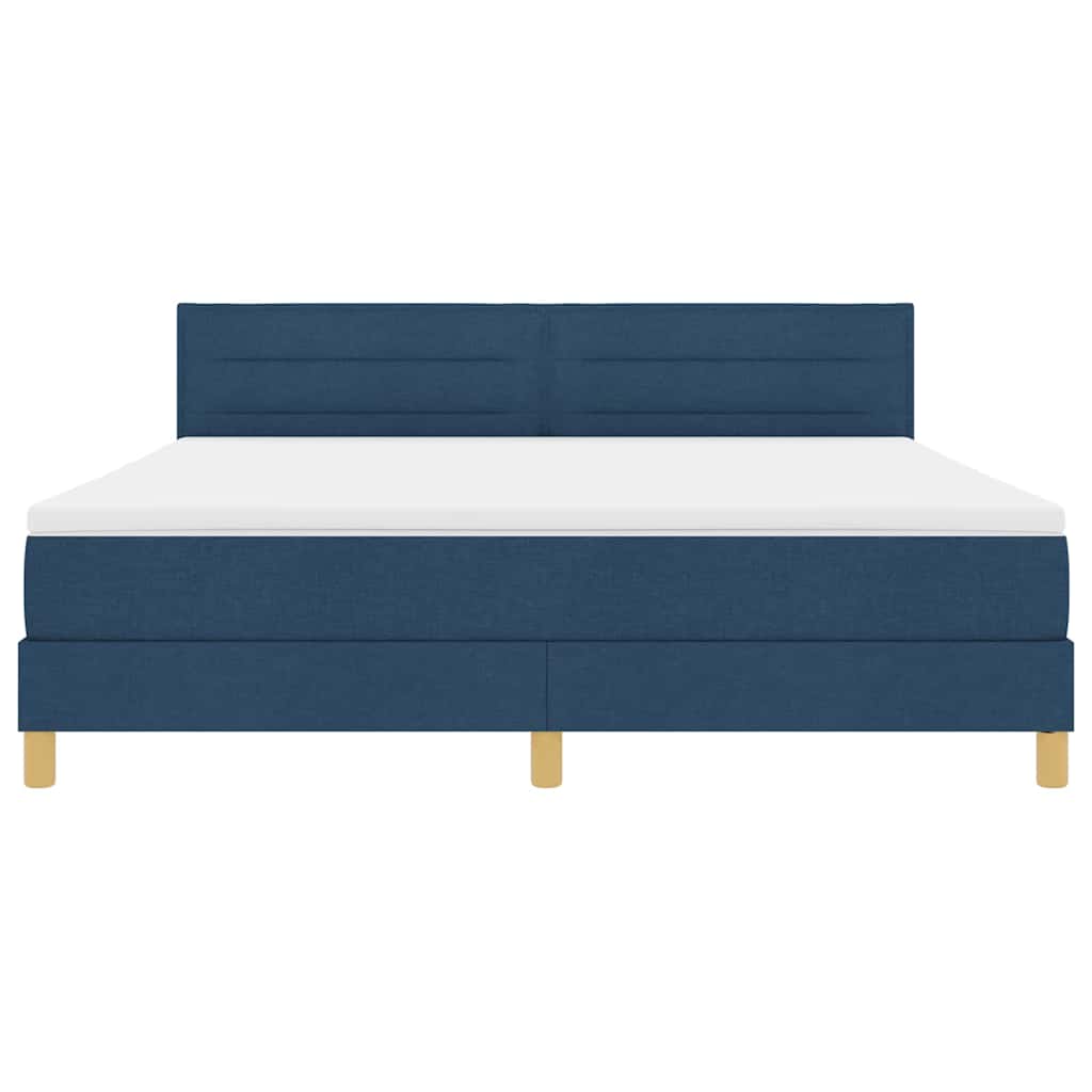 Letto a Sorgente LED con strisce LED Blu 180 x 200 cm Tessuto | homemem39