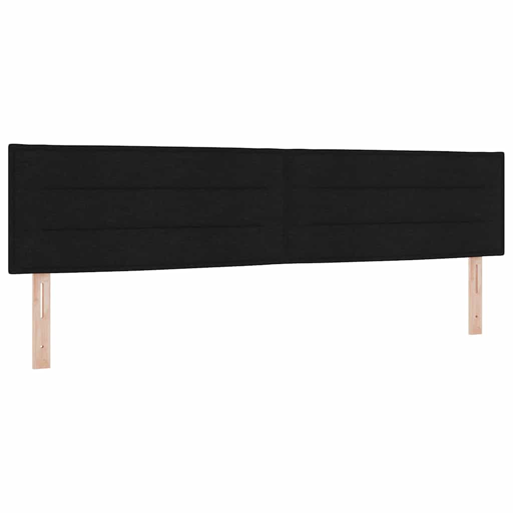 Letto a Sorgente LED con strisce LED Nero 200 x 200 cm Tessuto | homemem39