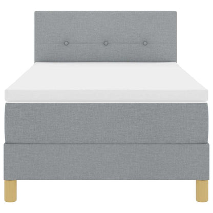 Letto a Sorgente LED Grigio chiaro 90 x 200 cm Tessuto | homemem39