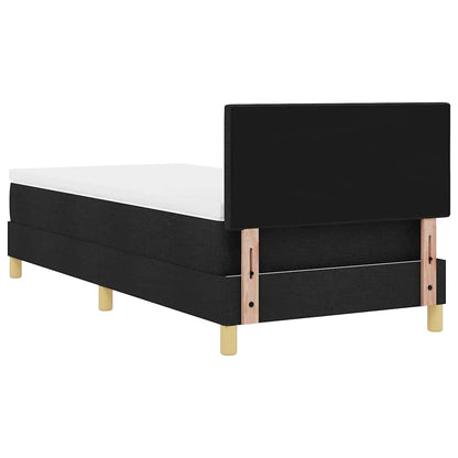Letto a Sorgente LED con strisce LED Nero 90 x 200 cm Tessuto | homemem39