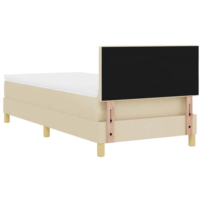 Letto a Sorgente LED con strisce LED Crema 90 x 200 cm Tessuto | homemem39