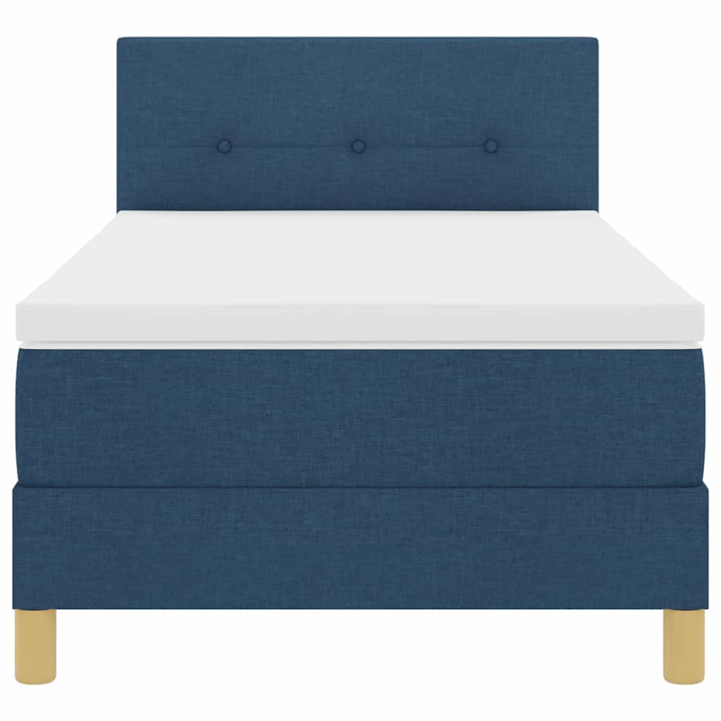 Letto a Sorgente LED con strisce LED Blu 100 x 200 cm Tessuto | homemem39