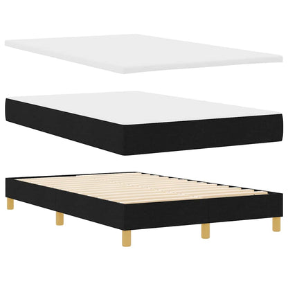 Letto a Sorgente LED con strisce LED Nero 120 x 190 cm Tessuto | homemem39