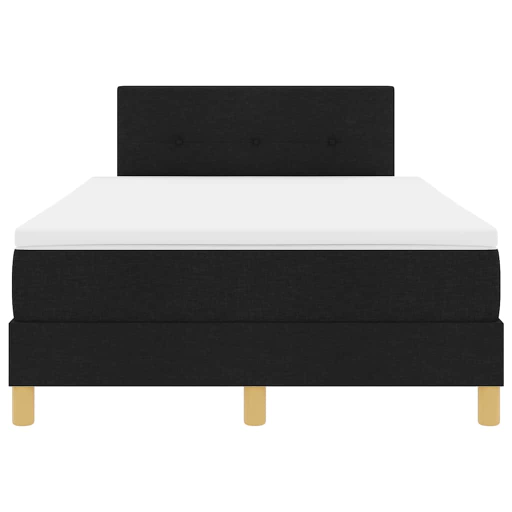 Letto a Sorgente LED con strisce LED Nero 120 x 190 cm Tessuto | homemem39