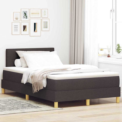 Letto a Sorgente LED Marrone Scuro 120 x 190 cm Tessuto | homemem39