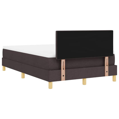 Letto a Sorgente LED Marrone Scuro 120 x 190 cm Tessuto | homemem39