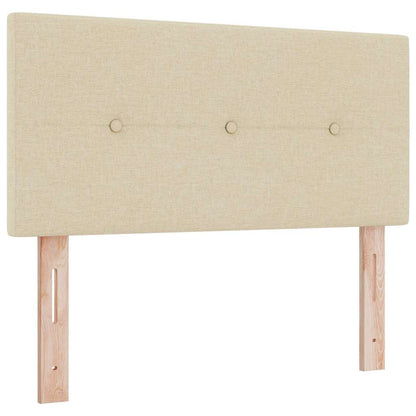 Letto a Sorgente LED con strisce LED Crema 120 x 190 cm Tessuto | homemem39