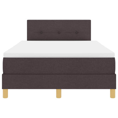 Letto a Sorgente LED Marrone Scuro 120 x 200 cm Tessuto | homemem39