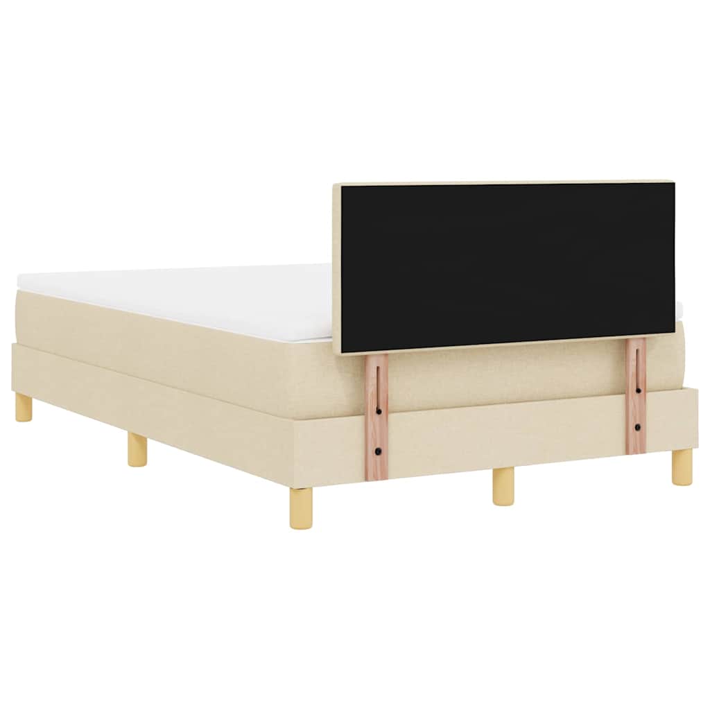 Letto a Sorgente LED con strisce LED Crema 120 x 200 cm Tessuto | homemem39