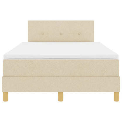 Letto a Sorgente LED con strisce LED Crema 120 x 200 cm Tessuto | homemem39