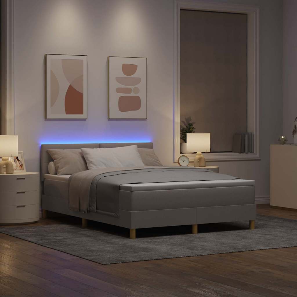 Letto a Sorgente LED con strisce LED Talpa 140 x 200 cm Tessuto | homemem39