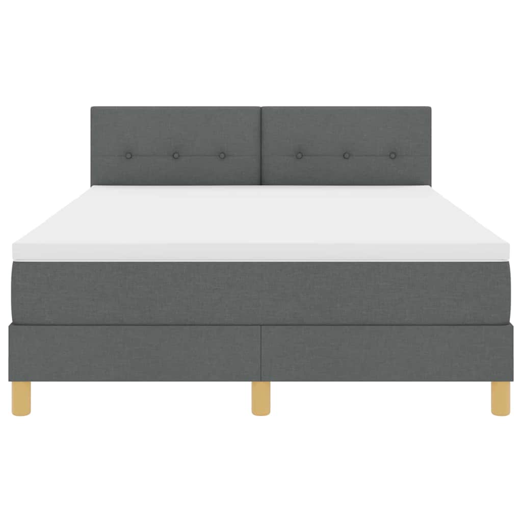 Letto a Sorgente LED Grigio scuro 160 x 200 cm Tessuto | homemem39