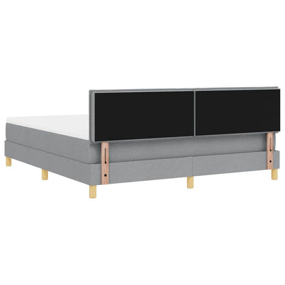 Letto a Sorgente LED Grigio chiaro 180 x 200 cm Tessuto | homemem39
