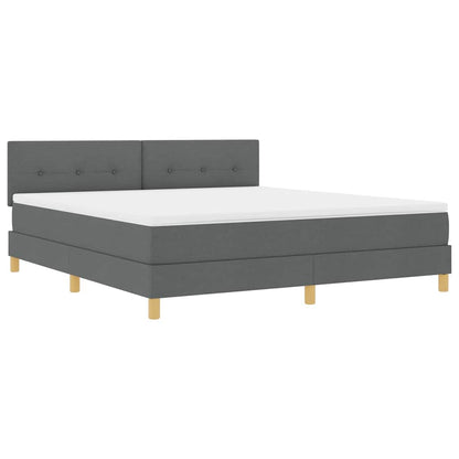 Letto a Sorgente LED Grigio scuro 180 x 200 cm Tessuto | homemem39