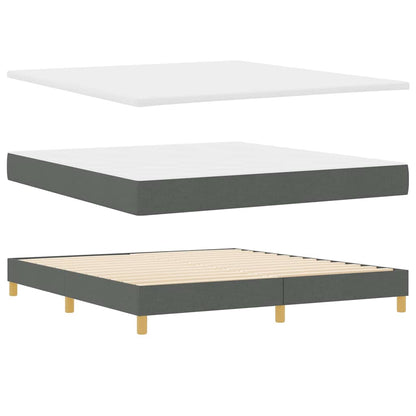 Letto a Sorgente LED Grigio scuro 180 x 200 cm Tessuto | homemem39