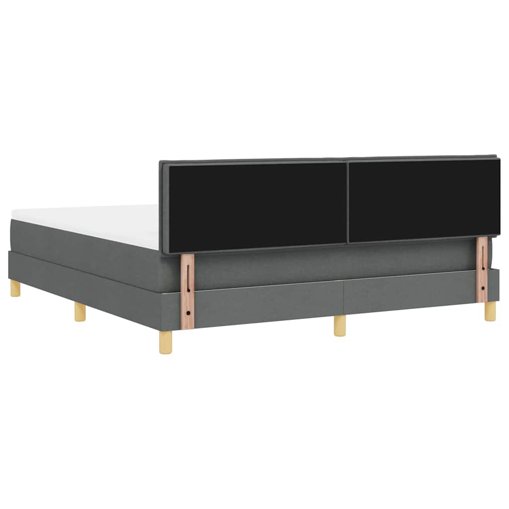 Letto a Sorgente LED Grigio scuro 180 x 200 cm Tessuto | homemem39