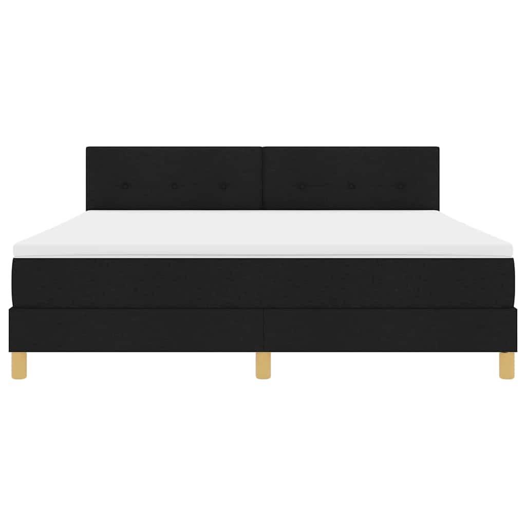 Letto a Sorgente LED con strisce LED Nero 180 x 200 cm Tessuto | homemem39