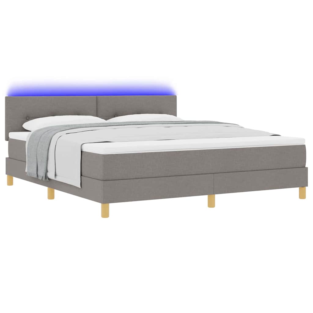 Letto a Sorgente LED con strisce LED Talpa 180 x 200 cm Tessuto | homemem39