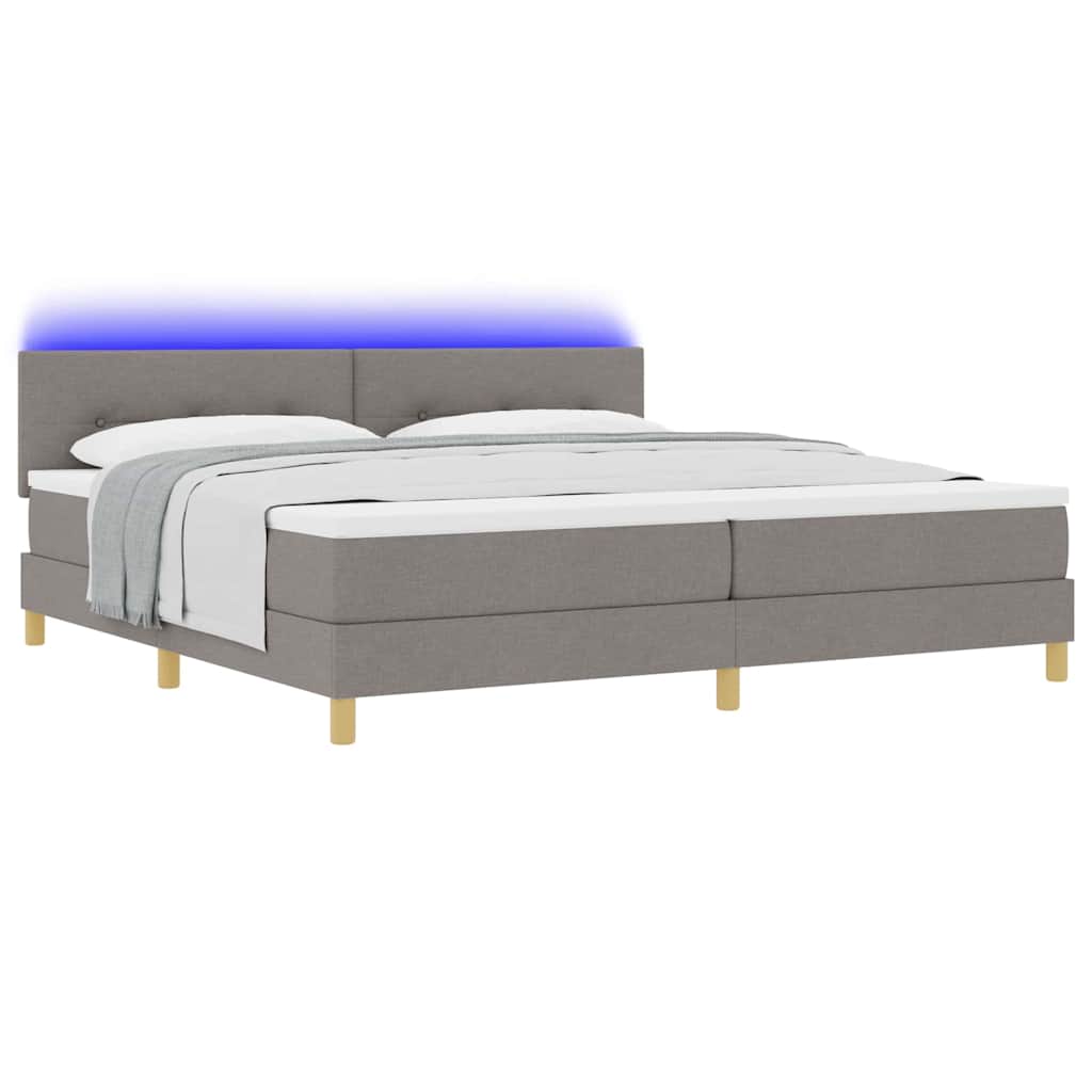 Letto a Sorgente LED con cuscino Talpa 200 x 200 cm Tessuto | homemem39