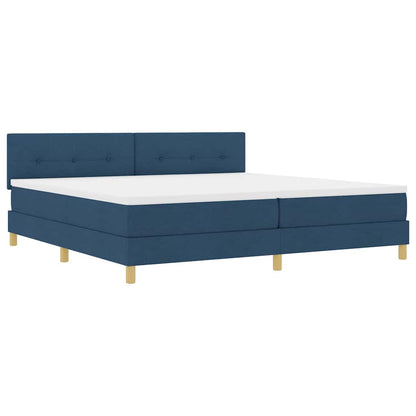 Letto a Sorgente LED con strisce LED Blu 200 x 200 cm Tessuto | homemem39