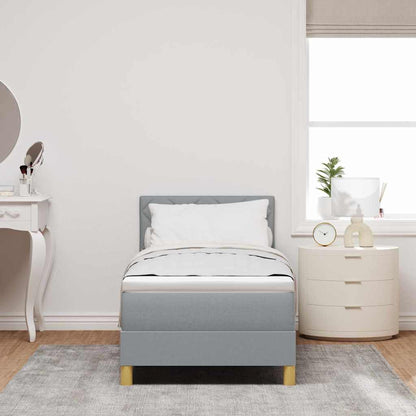 Letto a Sorgente LED Grigio chiaro 80 x 200 cm Tessuto | homemem39