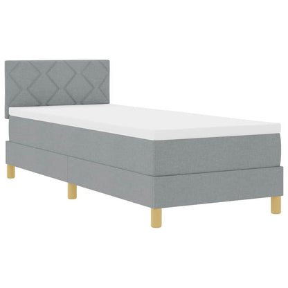 Letto a Sorgente LED Grigio chiaro 80 x 200 cm Tessuto | homemem39