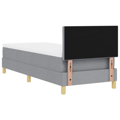 Letto a Sorgente LED Grigio chiaro 80 x 200 cm Tessuto | homemem39