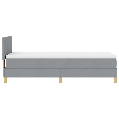 Letto a Sorgente LED Grigio chiaro 80 x 200 cm Tessuto | homemem39